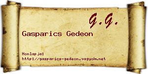 Gasparics Gedeon névjegykártya